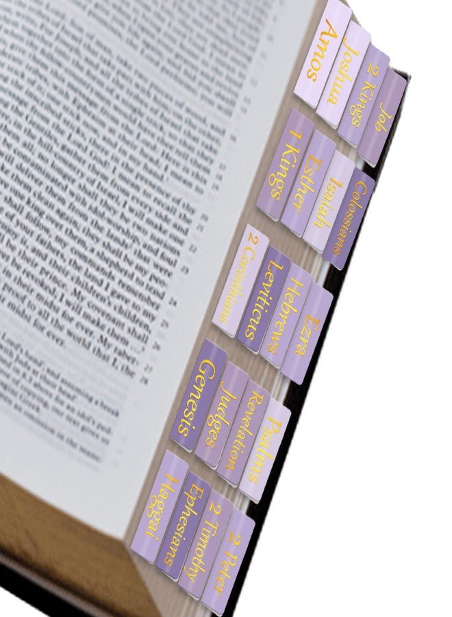 Starboling Bible Tabs,Purple Reposition Laminated Bible Tabs,Bible tabs for Women,Remove & Replace Bible Index Tabs,Easy to Read and Apply Bible Tabs for Women and Man（3Sets-Purple） - Image 1