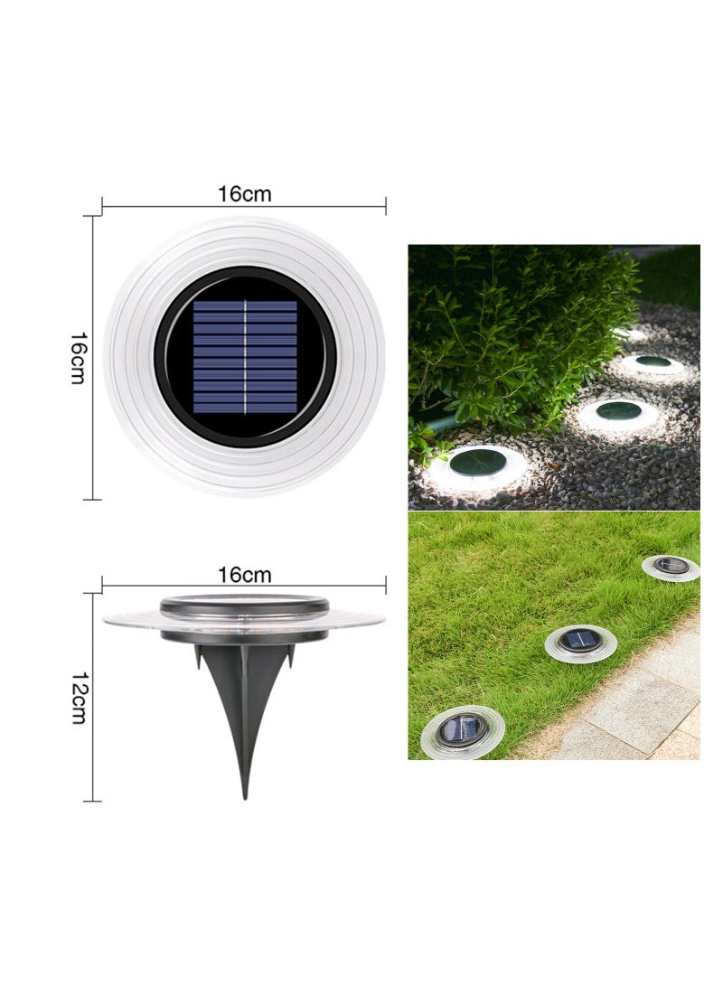 KASTWAVE Solar Ground Lights Outdoor Waterproof 28 LED, Bright Solar Powered Landscape Lights, Solar Lights for Outside Pathway, Wall, Deck, Fence (Cold White, 1 Pack) - Image 5