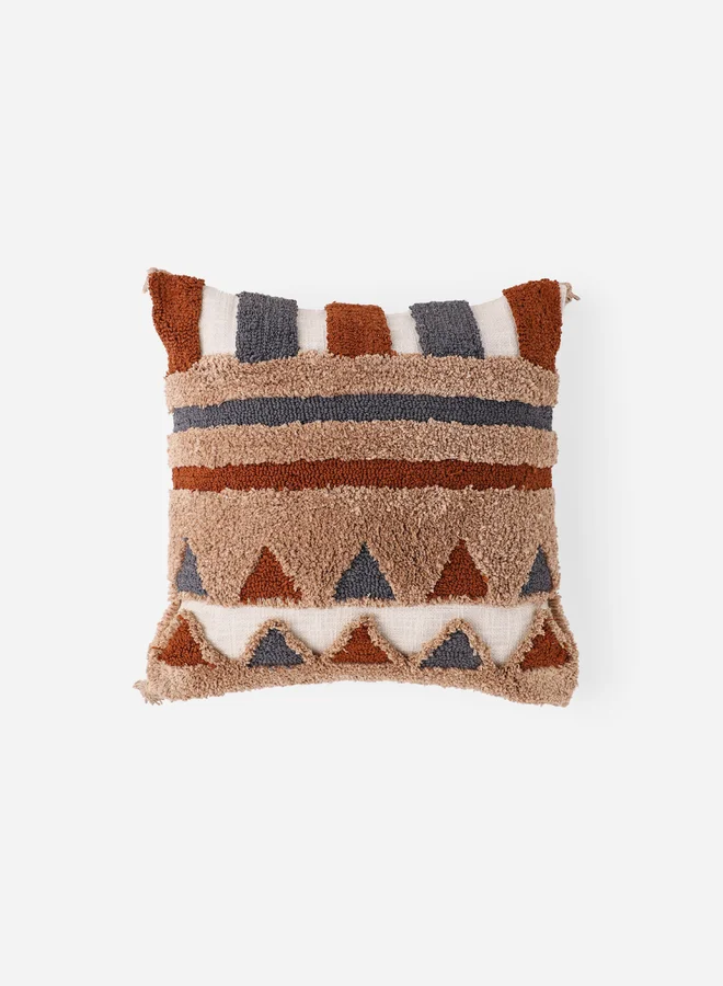 sanskrutihomes sanskrutihomes Embroidered Cotton Cushion Cover - 45x45cm