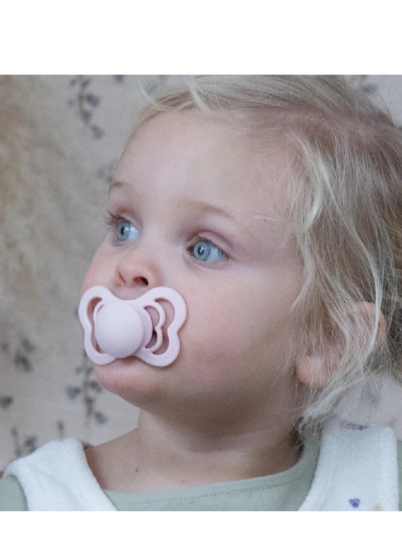 Baby - BIBS  Latex Symmetrical Pacifier Size 2  6-18 Months Set of 2 Lilac/lotus color - Image 1