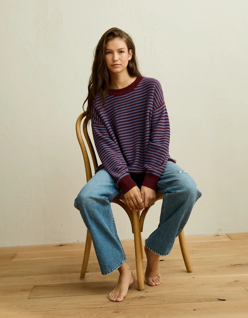 American Eagle  AE Oversized Crew Neck Sweater for Women | Best Price UAE