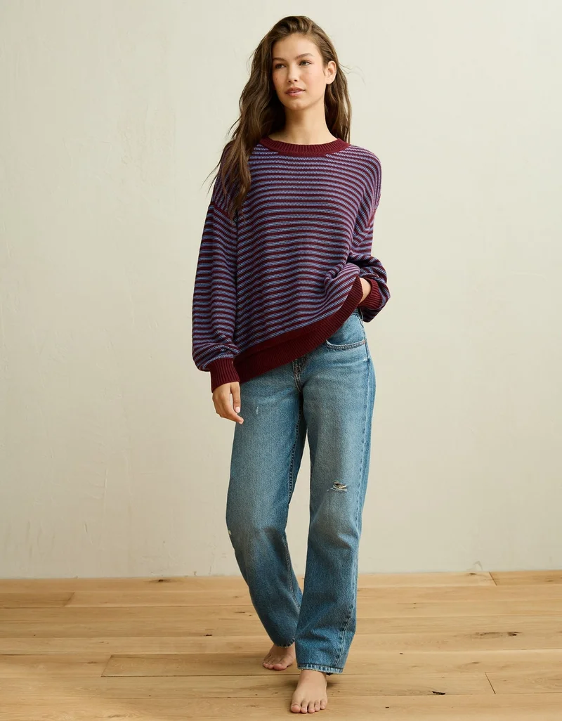 American Eagle  AE Oversized Crew Neck Sweater for Women | Best Price UAE