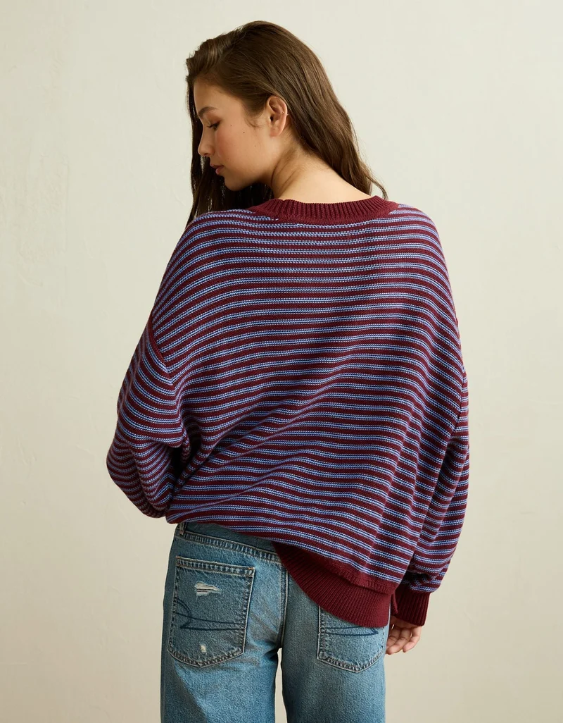 American Eagle  AE Oversized Crew Neck Sweater for Women | Best Price UAE