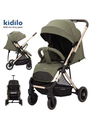 عربة أطفال كيديلو 6530 Mini خفيفة الوزن وقابلة للطي بيد واحدة، مقعد مريح متعدد الوضعيات، مظلة حماية كبيرة، عجلات مرنة سهلة الحركة، سلة تخزين واسعة، مناسبة للاستخدام اليومي والسفر