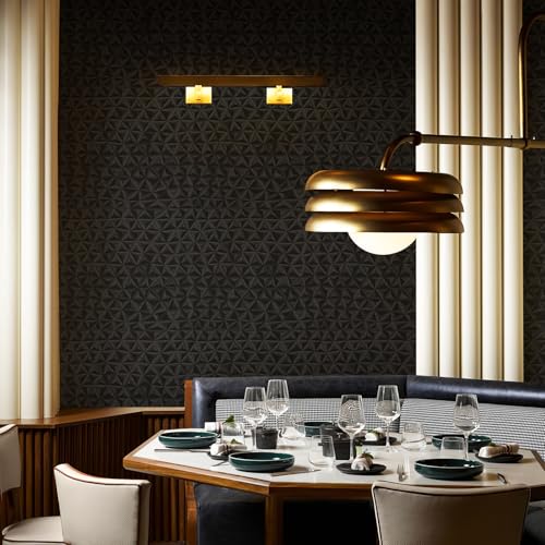 Simon&Siff 3D Black Wallpaper Peel and Stick Star Textured Wallpaper 17.3"X59" Removable DIY Decorative Accent Wall Paper for Bedroom Living Room Lobby Cabinets Countertop - Image 3