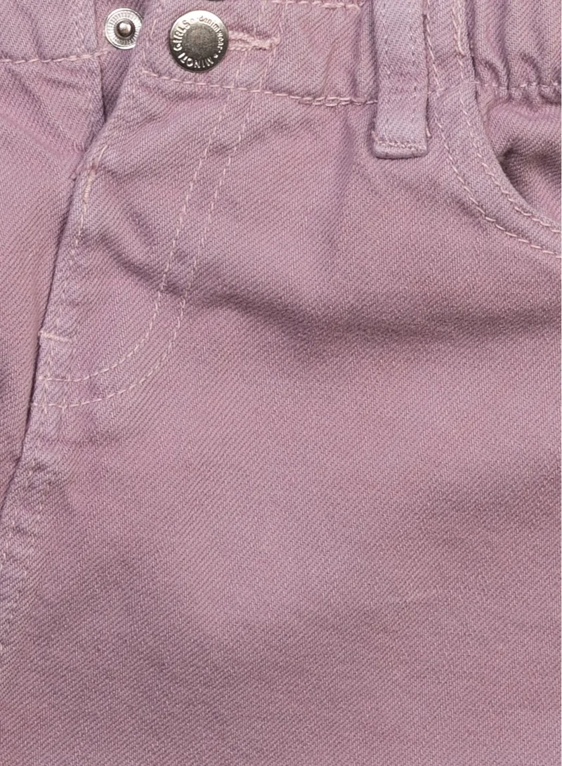 MINOTI Kids Girls' Skirt with Frayed Hem and Side Slits