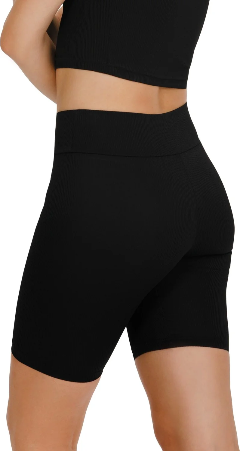 Sensu Women's High Waist Ribbed Shorts and Tights KTYT115