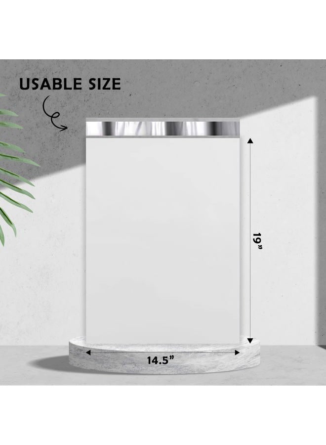 Yens Poly Mailers 14.5X19 100 Pack White,Strong Self Seal Adhesive Shipping Envelopes Waterproof for Shipping, Mailing, Packaging M7 - Image 2