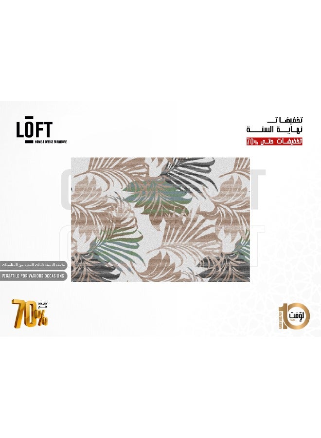 لوفت سانفورد،سجادة،200×285سم،قماش،أوراق،مضادة للانزلاق-3-NQ2-I - Image 2