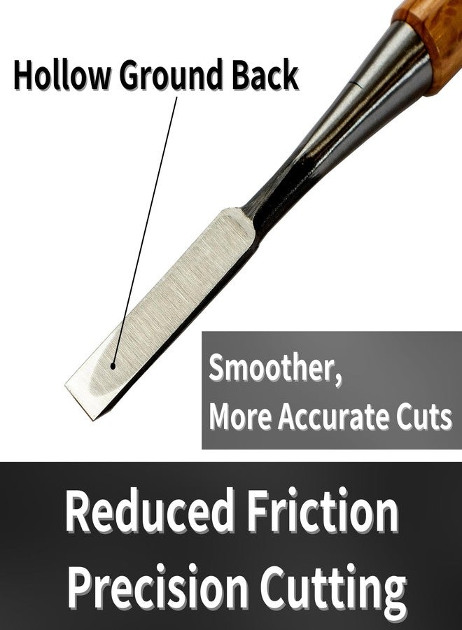 RANSHOU Japanese Chisel 12mm 1/2" Mortise Chisel Oire Nomi, Professional Wood Chisel for Woodworking, Japanese Red Oak Handle, Made in JAPAN - Image 4