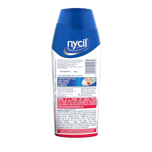Nycil Germ Expert Cool Gulabjal Prickly Heat and Cooling Powder - 400 g | Get Relief from Skin Problems - Image 2