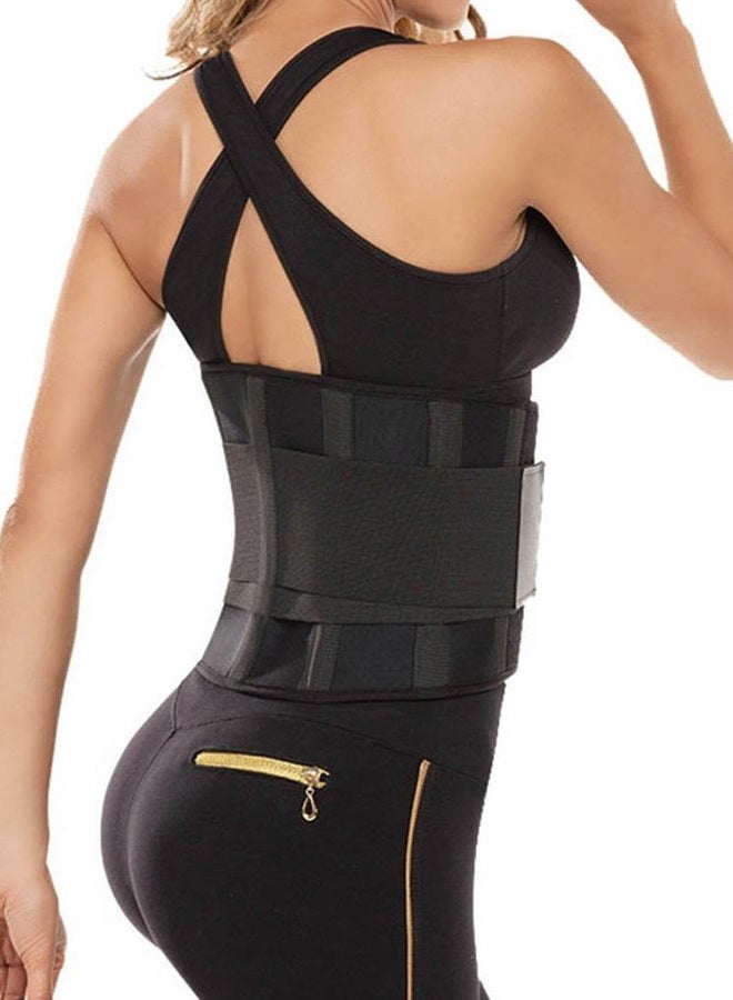 SHAPERX Women Waist Trainer Belt Waist Trimmer Belly Band Body Shaper Sports Girdles Workout Belt (SZ8002-Black, Small) - Image 2