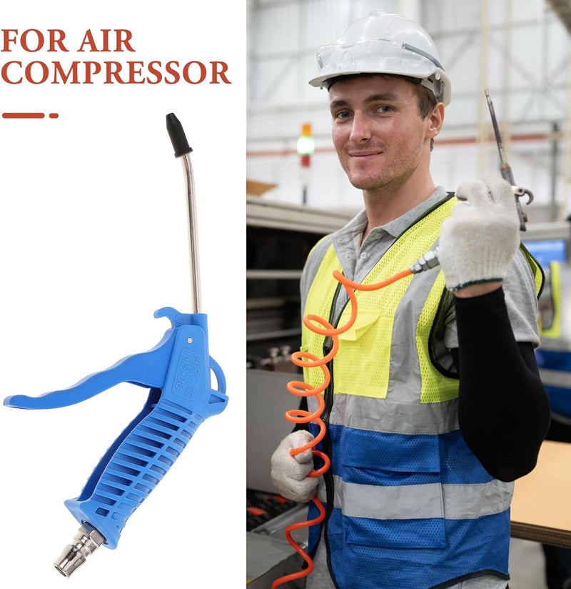 Artibetter High Pressure Air Compressor Nozzle Blower Kit with Extended Blue Air Nozzle for Dust Cleaning for Industrial Home Car Garage Use - Image 5