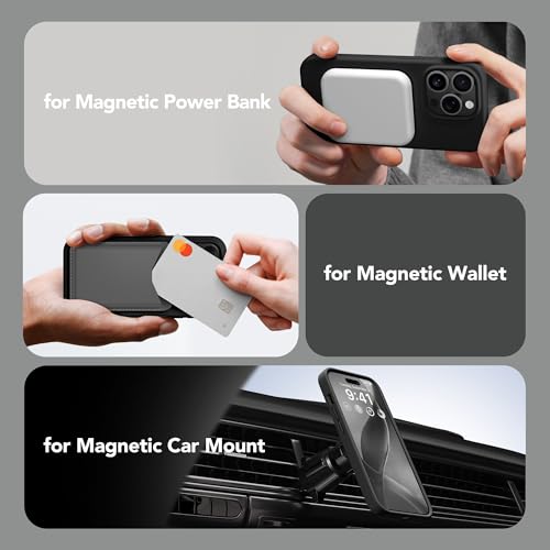 GONEZ Magnetic for iPhone 14 Pro Max Case, [Compatible with MagSafe] Anti-Scratch Microfiber Lining & Screen Protector, Shockproof Slim Phone Silicone Cover 6.7 inch, Black - Image 3