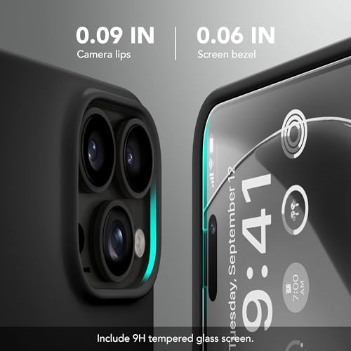 GONEZ Magnetic for iPhone 14 Pro Max Case, [Compatible with MagSafe] Anti-Scratch Microfiber Lining & Screen Protector, Shockproof Slim Phone Silicone Cover 6.7 inch, Black - Image 5