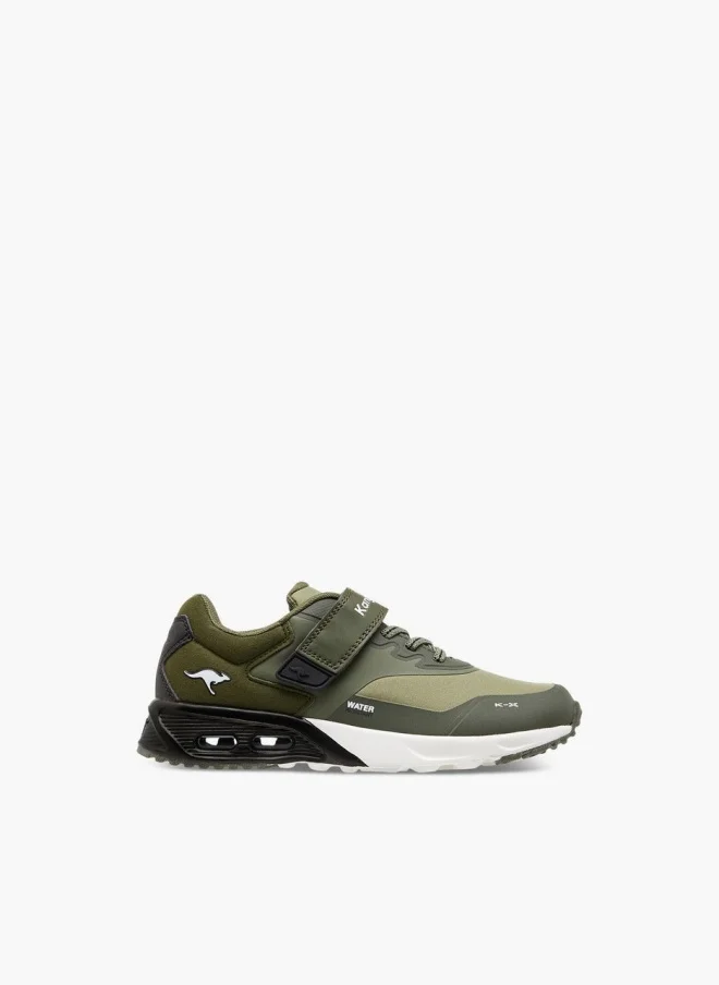 كانغاروس Boys' Panelled Sports Shoes with Hook and Loop Closure