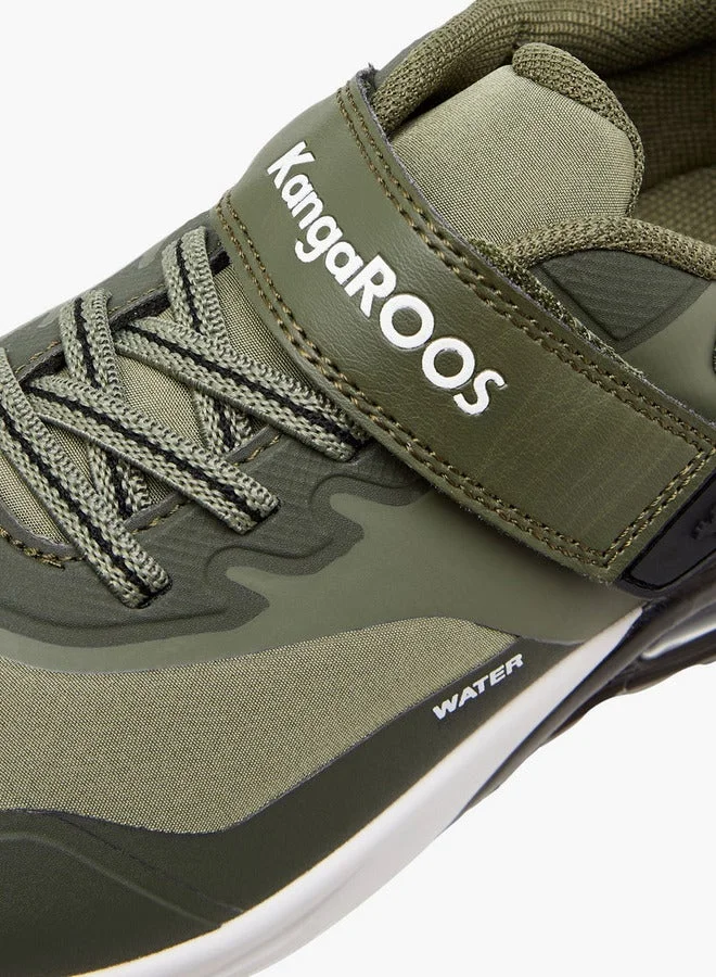 kangaROOS OLIVE Boys' Panelled Sports Shoes with Hook and Loop Closure for Men | Best Price UAE