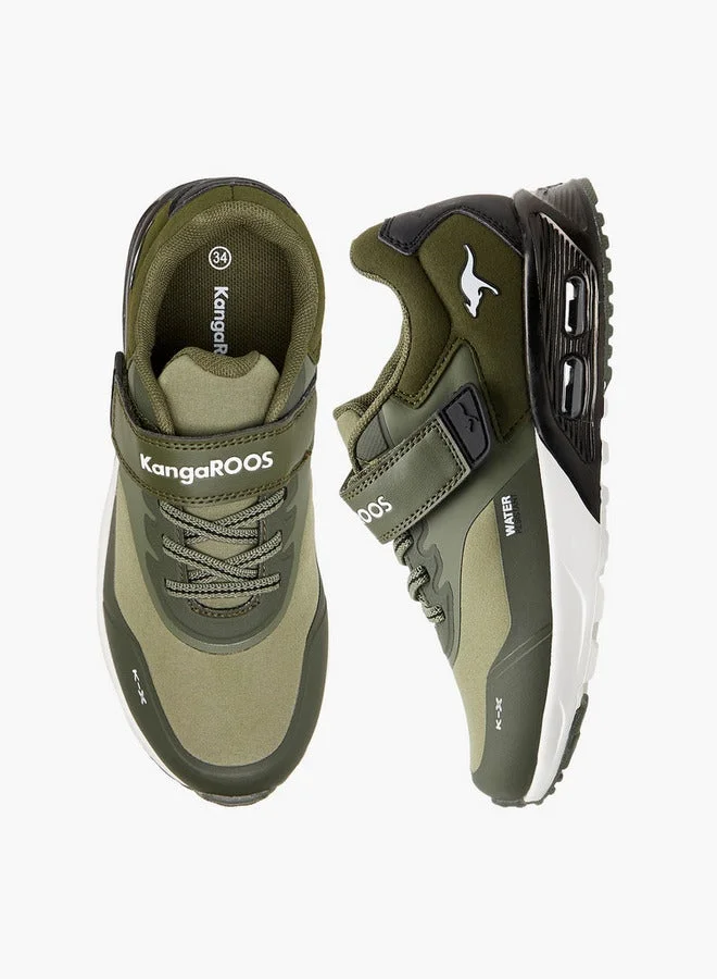 kangaROOS OLIVE Boys' Panelled Sports Shoes with Hook and Loop Closure for Men | Best Price UAE