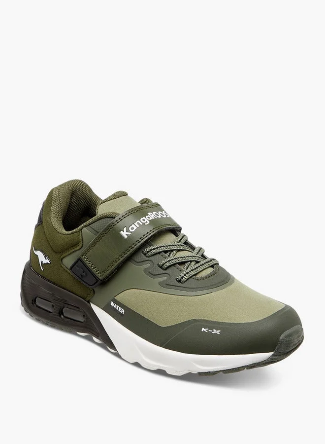 كانغاروس Boys' Panelled Sports Shoes with Hook and Loop Closure