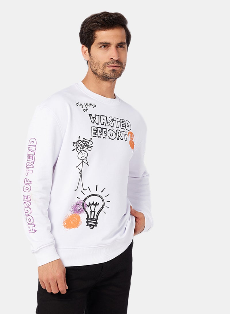 Coup Sketch Print Sweatshirt - Image 1