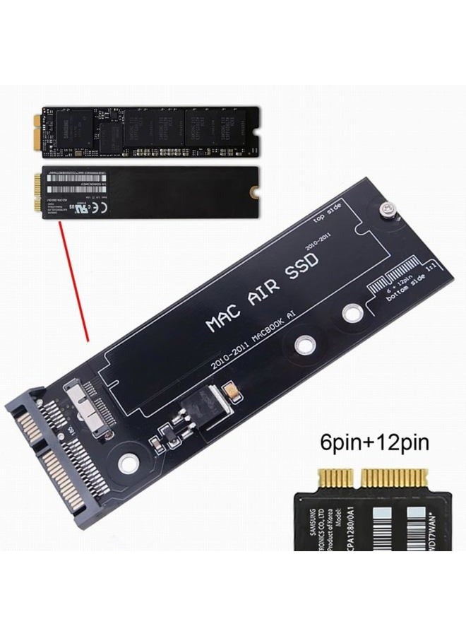 Cablecc Chenyang PCBA 12+6pin SSD HDD to SATA 22Pin Hard Disk Cartridge Drive for 2010 2011 Mac Air A1369 A1370 SSD - Image 2