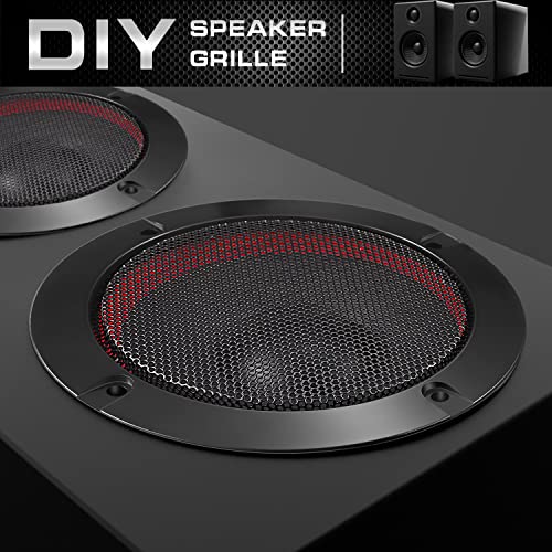 Facmogu 2PCS 4in Black Round Speaker Grills Cover, Metal Mesh Speaker Grille Replacement for 4 Inch Woofer Speakers Decorative & Protection, Steel Mesh Protective Case with 8PCS Screws - Image 5