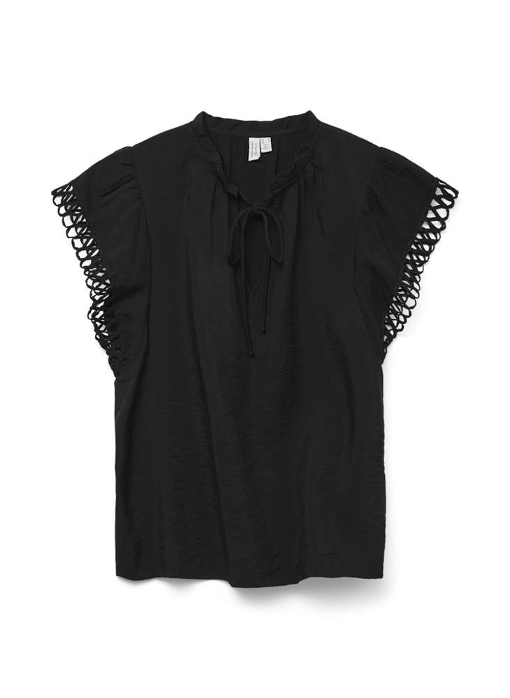 VERO MODA Vmflavia V-Neck Short Sleeve Top