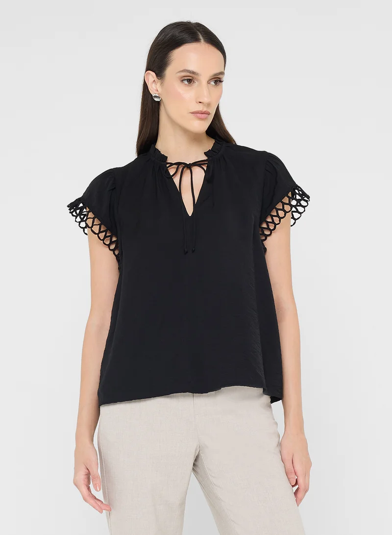 VERO MODA V-Neck Short Sleeve Top