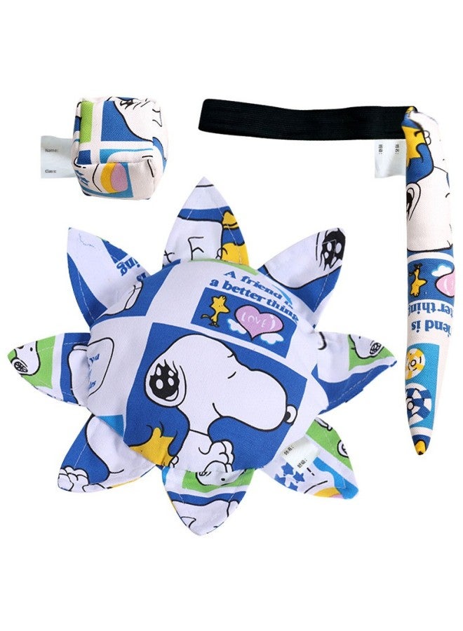 Outdoor Cloth Flying Disk Toy Set For Children Sandbag Tail Three-piece Suite Nursery Soft Frisbee Disc Sports Plaything-Specifications:Snoopy Three-piece Set - Image 1