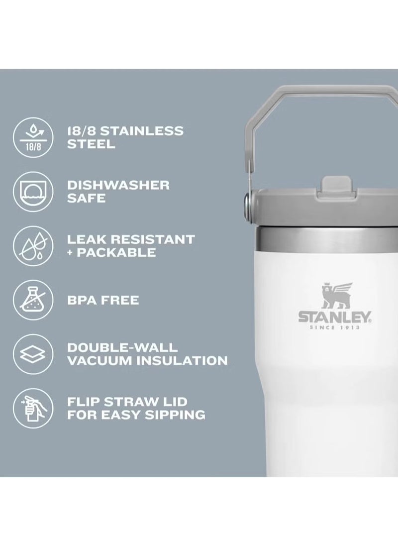 Stanley Stanley IceFlow 30 oz Stainless Steel Tumbler with Straw - Vacuum Insulated, Leak-Resistant Flip Straw, Keeps Drinks Cold for 12 Hours or Iced for 2 Days, Black, Perfect for Home, Office, or Car  - Image 3