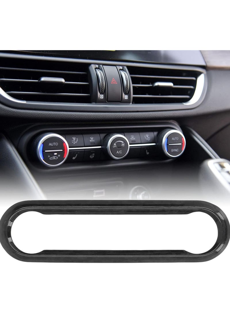 GGOOT Volume Button Control Frame Trim Fit for Romeo Giulia, Carbon Fiber Center Console Volume Knob Decoration Frame Trim Replacement - Image 4