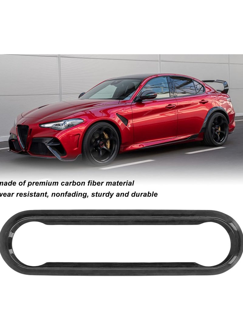 GGOOT Volume Button Control Frame Trim Fit for Romeo Giulia, Carbon Fiber Center Console Volume Knob Decoration Frame Trim Replacement - Image 2