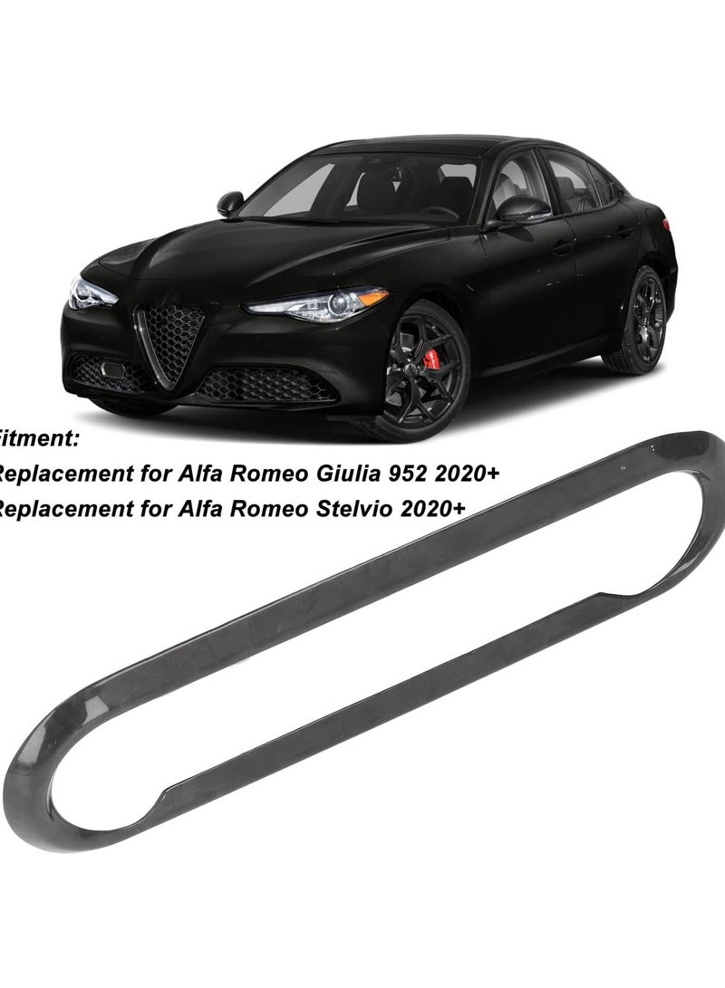 GGOOT Volume Button Control Frame Trim Fit for Romeo Giulia, Carbon Fiber Center Console Volume Knob Decoration Frame Trim Replacement - Image 3