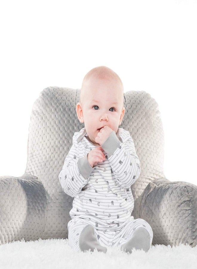 Lamaze Baby Super Combed Natural Cotton Sleep n Play, Zipper and Snap Closure Footed Sleepwear, 2 Pk, Grey Moon and Stars, 9 Months - Image 5