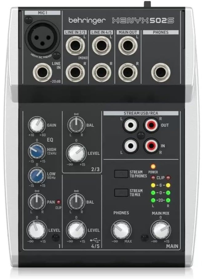 behringer Behringer Xenyx 502S 5-channel Analog Streaming Mixer - Image 1
