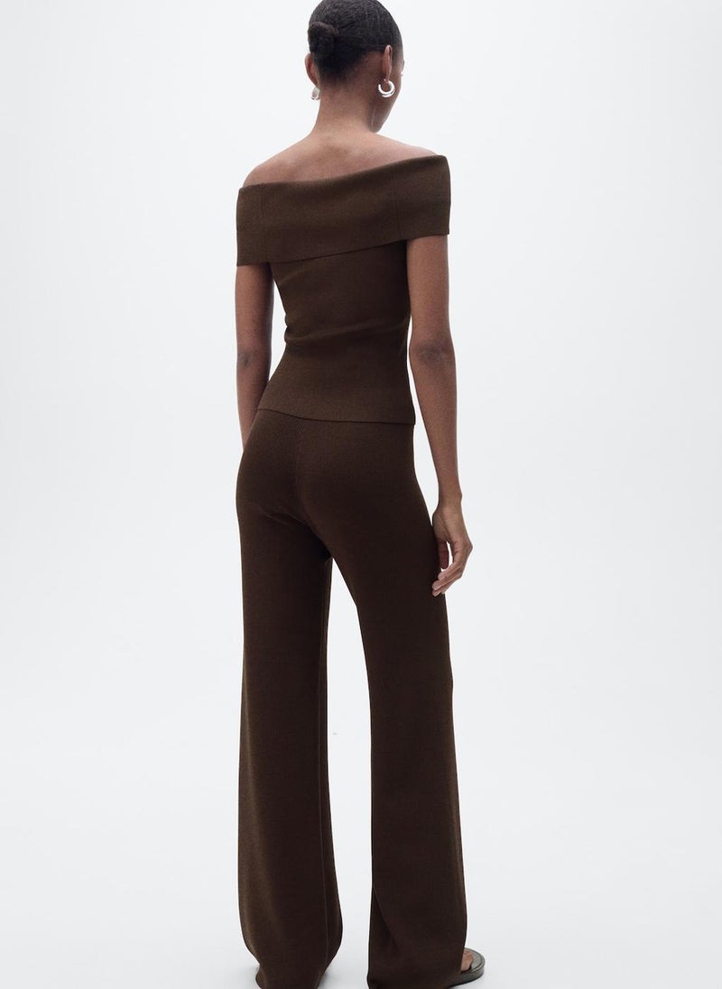 MANGO - Off-The-Shoulder Knit Top - Image 1