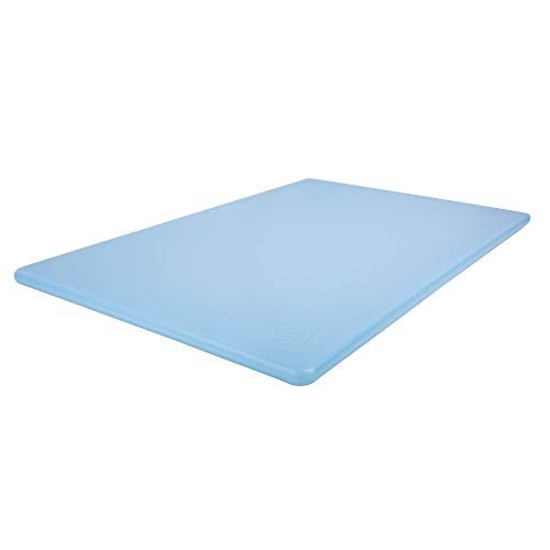 Thirteen Chefs 18 x 12 Large Blue Plastic Cutting Board for Fish, Seafood, Shellfish - 1/2 Inch Thick HDPP, NSF and Commercial Grade - Image 1