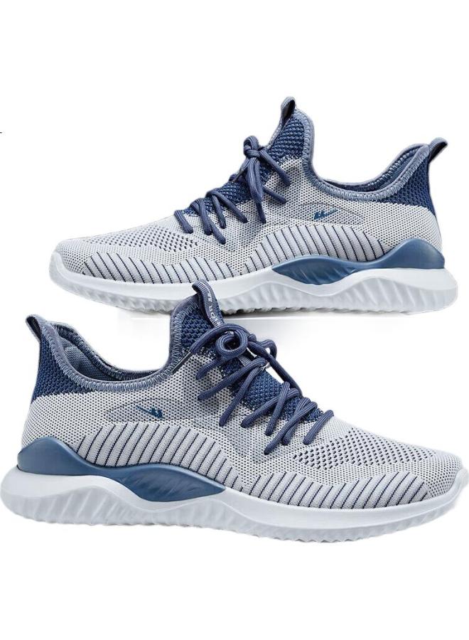 Warrior Men'S Summer Sports Shoes Lightweight Breathable Mesh Soft Bottom Running Shoes Comfortable Coconut Casual Shoes Blue Size 42 - Image 3