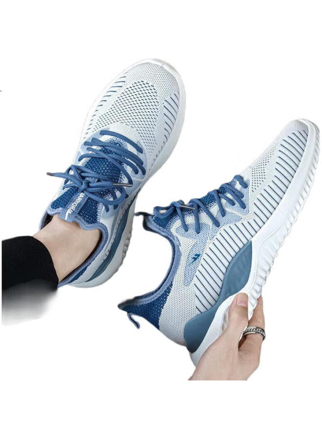 Warrior Men'S Summer Sports Shoes Lightweight Breathable Mesh Soft Bottom Running Shoes Comfortable Coconut Casual Shoes Blue Size 42 - Image 2