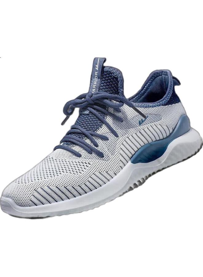 Warrior Men'S Summer Sports Shoes Lightweight Breathable Mesh Soft Bottom Running Shoes Comfortable Coconut Casual Shoes Blue Size 42 - Image 1