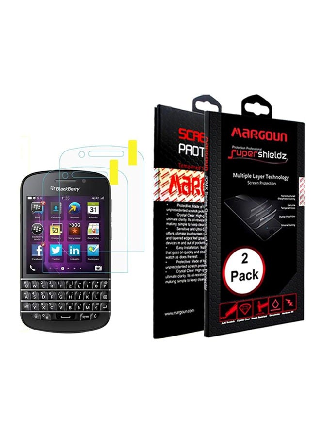 NIBEMINENT Margoun Protective Screen Protector - 2 Pack Full Cover for BlackBerry Q10