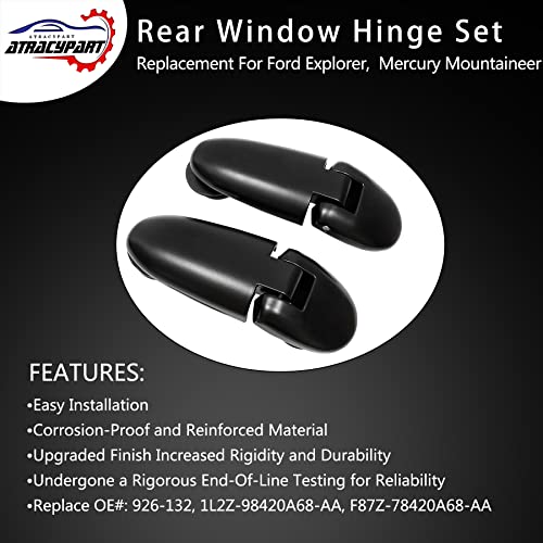 ATRACYPART Rear Window Hinge Set Liftgate Glass Hinge Right Left Replacement for 19982002 Ford Explorer 19982001 Mercury Mountaineer Replace OE 926132 1L2Z98420A68AA F87Z78420A68AA - Image 3