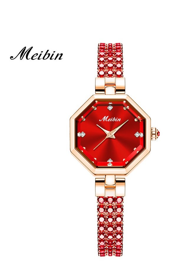 Meibin - Women's Fashion Diamond Inlaid Bracelet Watch - Image 1