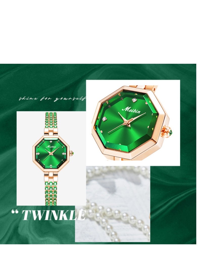 Meibin - Women's Fashion Diamond Inlaid Bracelet Watch - Image 1
