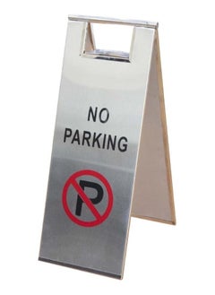 BERRY Berry Stainless Steel Type-A No Parking Sign – Windproof, Easy Carry Outdoor Safety Sign Board for Parking Zones  - Image 1