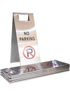 BERRY Berry Stainless Steel Type-A No Parking Sign – Windproof, Easy Carry Outdoor Safety Sign Board for Parking Zones  - Image 4