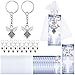 Nosiny Nosiny 108 Pieces Funeral Favors, Includes 36 Angel Keychains 36 Organza Bags 36 Miss Me But Let Me Go Prayer Cards  - Image 2