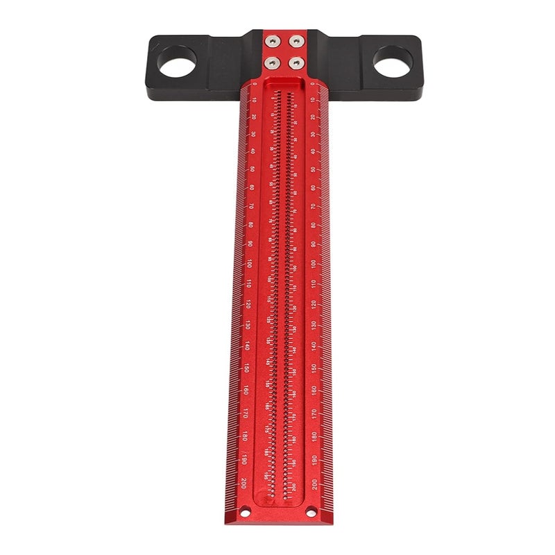 T Square Aluminum Alloy Carpenter Square Ruler, Woodworking T Square with Clear Scale Scriber Tool, Accurate Measuring Tool for DIY Crafting and Marking, Durable Rustproof T Ruler - Image 5