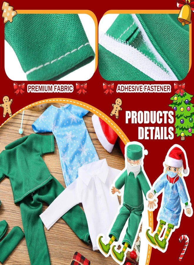 Sotiff 13 Pcs Christmas Doll Doctor Outfit for 11-12 Inch Dolls Medical Accessories Doctor Dress up Set with Robe Stethoscope Mask Crutches Bandages Hat Shirt Pants Shoes, Doll Not Include - Image 3