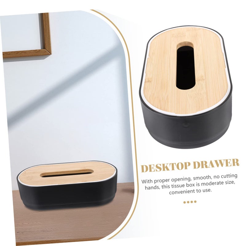 Minimalist Black Tissue Box Cover Holder For Bedroom And Desktop Decor - Image 4
